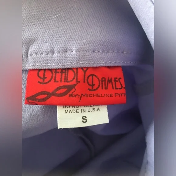 Deadly Dames Lilac Capris SMALL - Picture 4 of 6